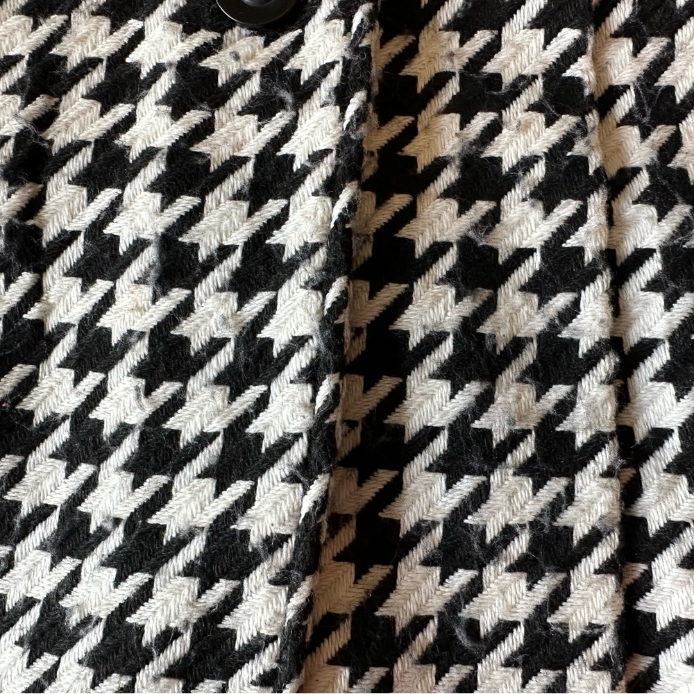 George Black & White Houndstooth Winter Coat - Picture 9 of 10